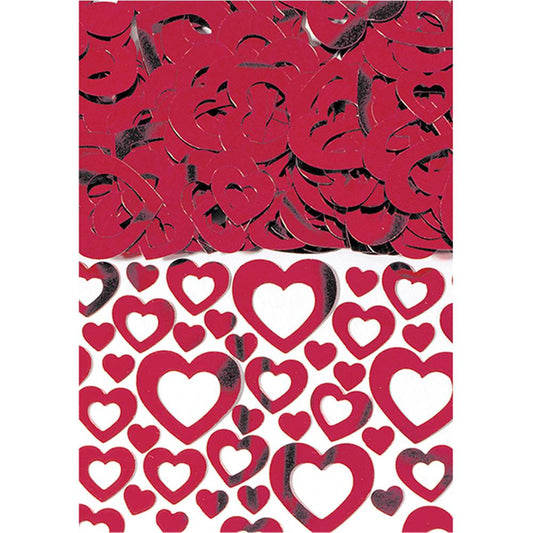 Amscan Decoration - Confetti Heart, red