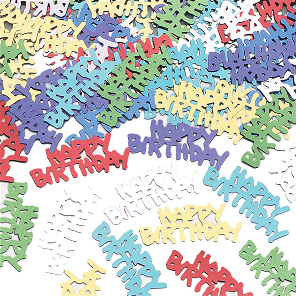 Confettis décoratifs Joyeux anniversaire, lettrage