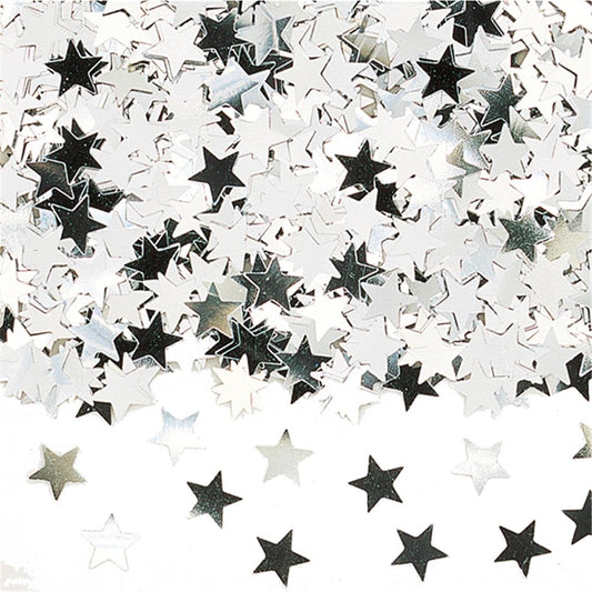 Amscan decorative confetti stars silver