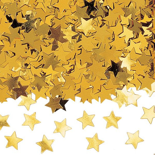 Amscan decorative confetti stars gold