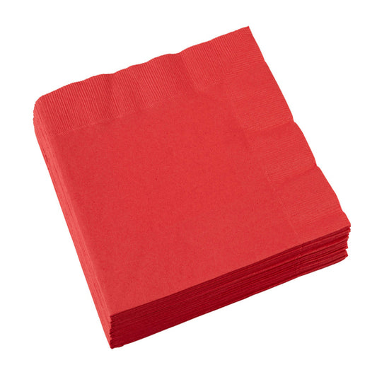 Amscan 20 serviettes, 33 cm, rouge