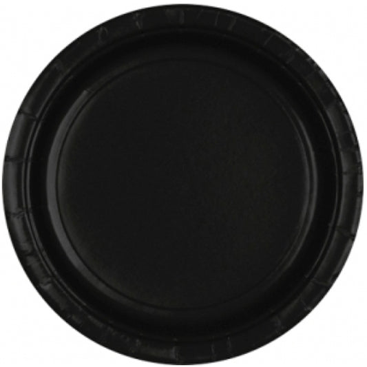 Amscan 8 assiettes en carton, 23 cm, noir