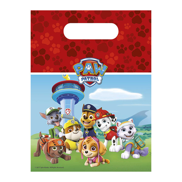 6 sacs de fête Paw Patrol