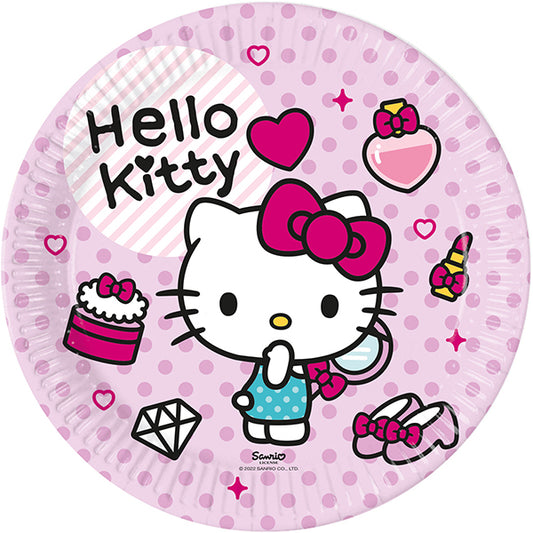 8 assiettes Hello Kitty 23cm