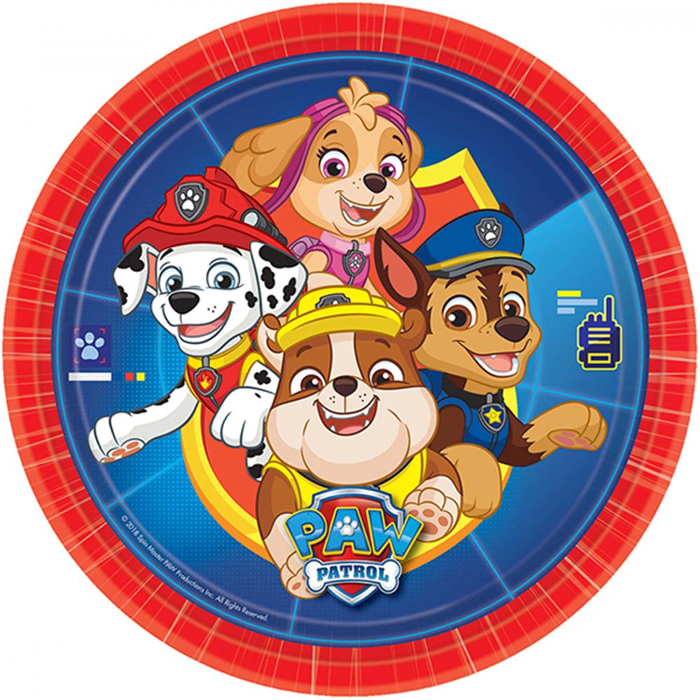 Paw Patrol 8 assiettes en carton 23cm Paw Patrol