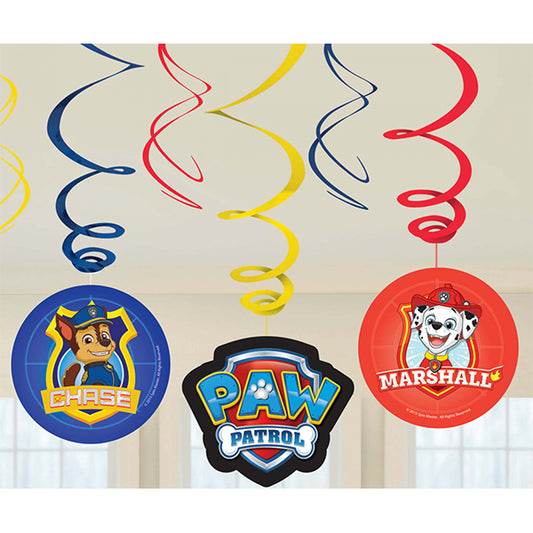 Paw Patrol 6 decorative spirals Paw Patrol