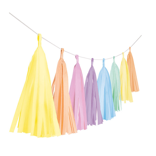 Amscan Fringe Garland Pastel Rainbow