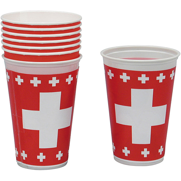 Weco 8 tasses croix suisse