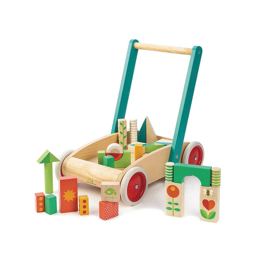 Tenderleaftoys baby walker with blocks