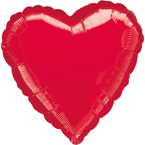 Amscan foil balloon heart, red, 45 cm