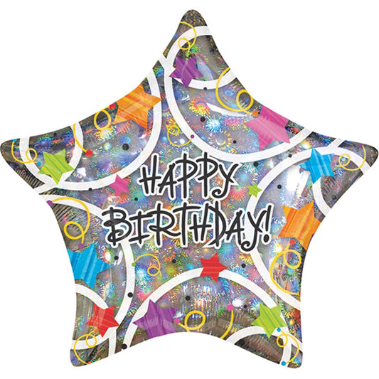 Amscan ballon en aluminium Joyeux anniversaire, étoile