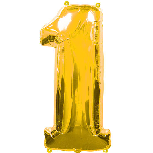 Amscan ballon en aluminium numéro 1, doré
