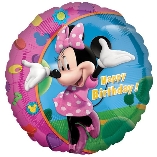 Ballon en aluminium Minnie Mouse rond, 45 cm