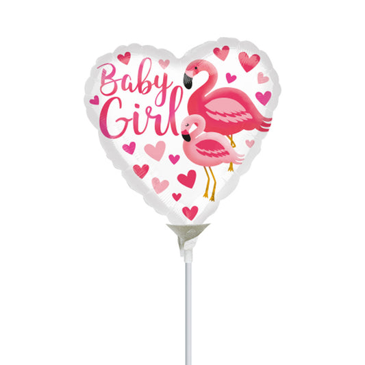 Amscan Mini Foil Balloon Flamingo Baby Girl