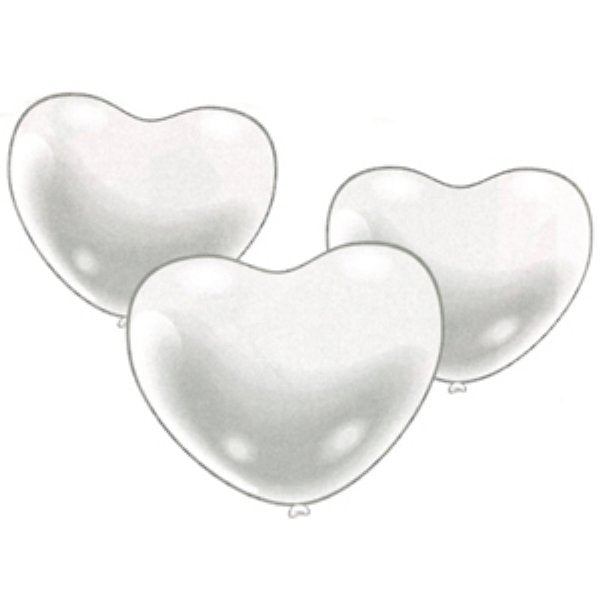 Amscan 5 ballons coeur blanc 30 cm