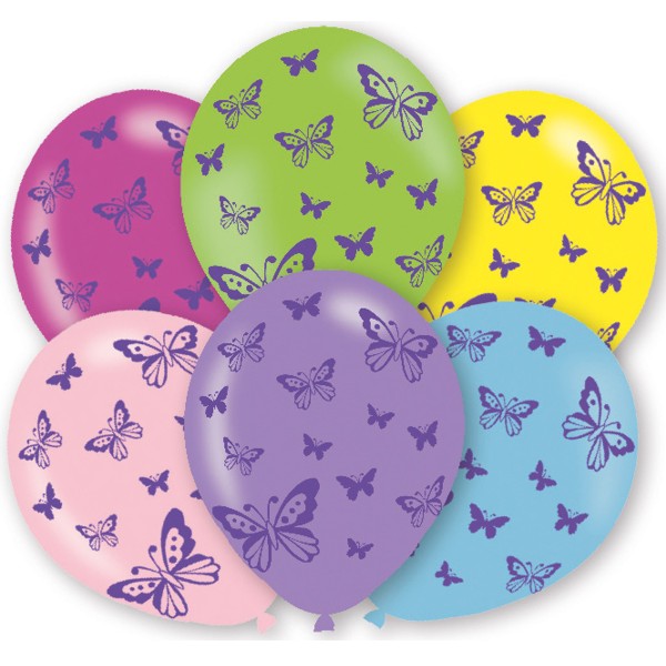 Amscan 6 ballons papillons cul.