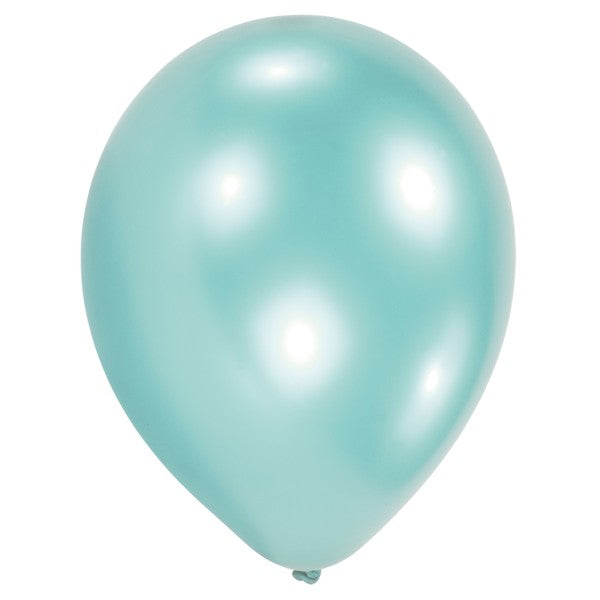 Amscan 10 Balloons Mother of Pearl Carribean, blue
