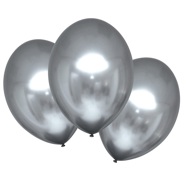 Amscan 6 Latexballons Satin Luxe Platinum 27.5cm
