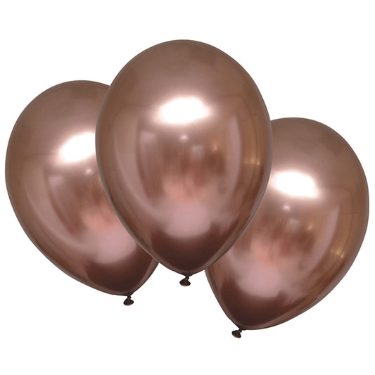 Amscan 6 Latex Balloons Satin Luxe Rose Copper 27.5cm