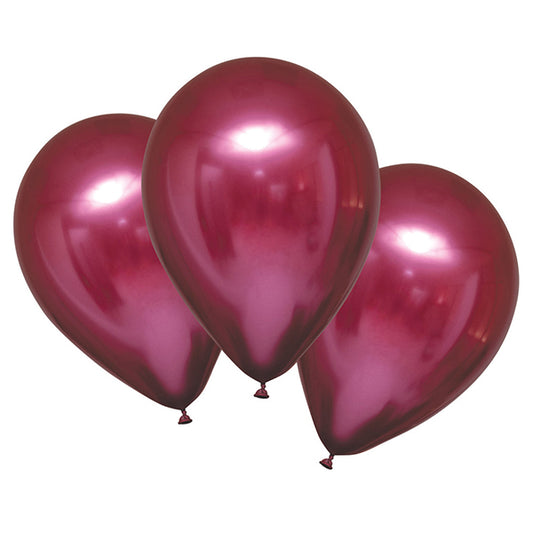 Amscan 6 Latex Balloons Satin Luxe Pomegranate 27.5cm