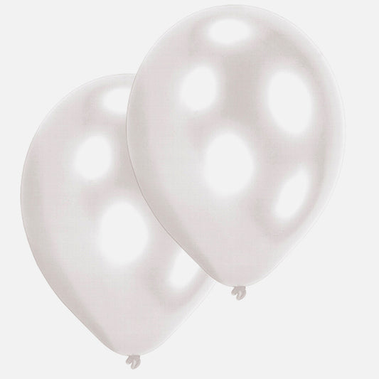 10 Ballone weiss, 27.5 cm
