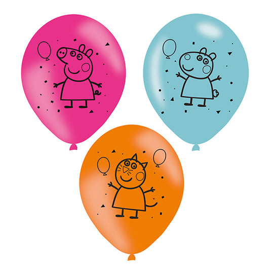 Amscan 6 Balloons Peppa Pig 22.8cm