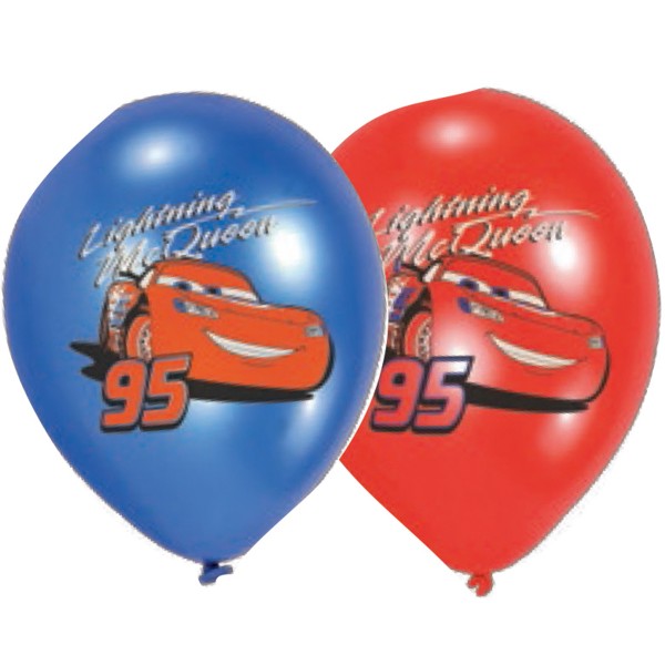 Cars 6 balloons, assorted