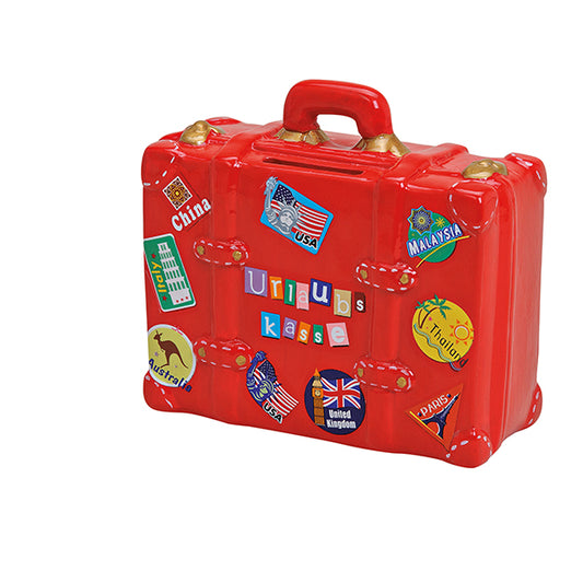 valise tirelire 17197 rouge 14x13x6cm