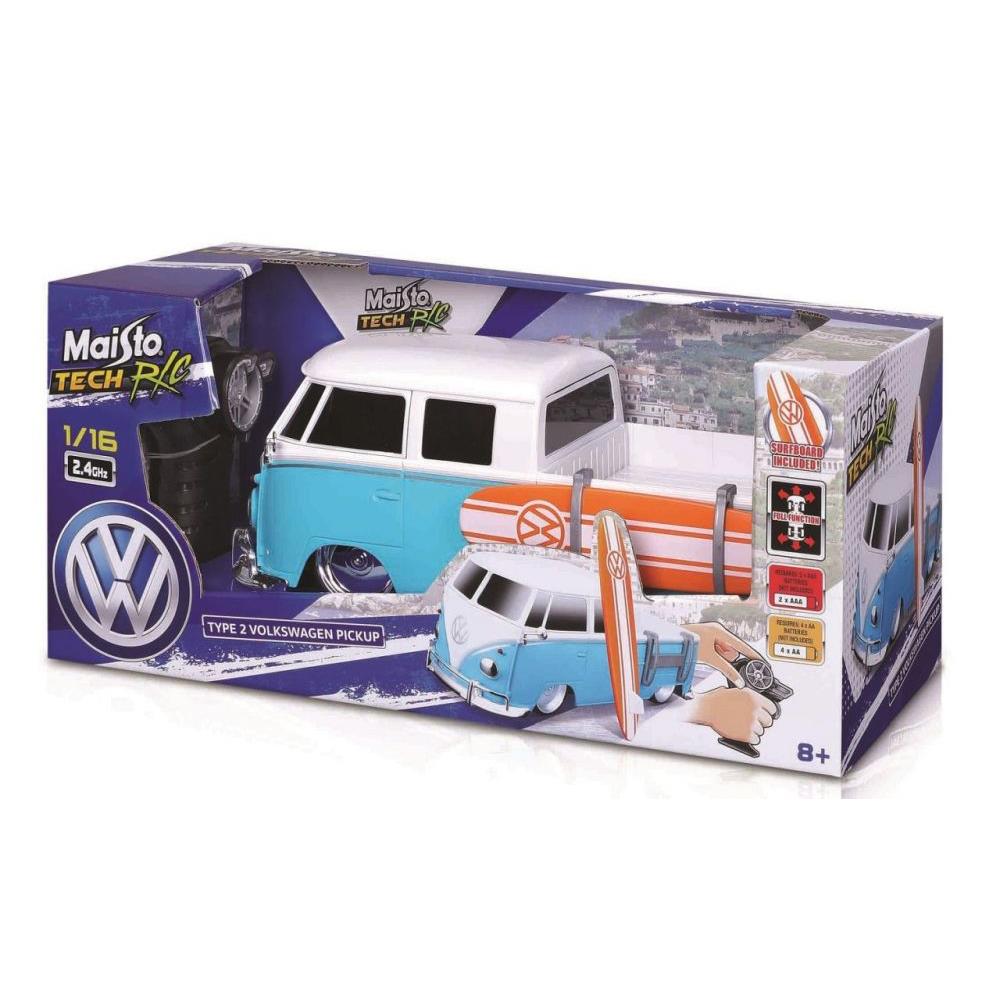 MaistoRC VW T2 Pick-up with Surfboard 1/16 2.4 GHz