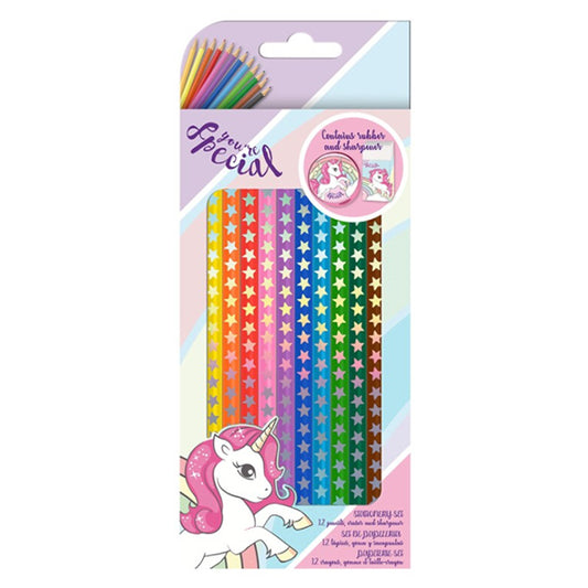 Set de 12 crayons de couleur Sombo Licorne