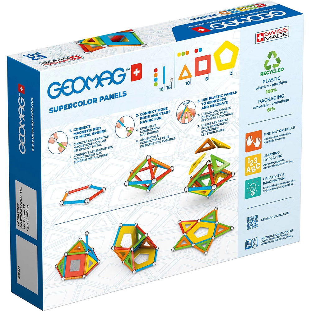 Geomag Panels GREEN line SUPERCOLOR 52 Teile