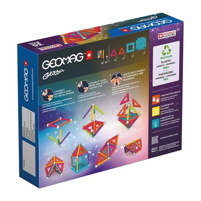 Geomag Panels GREEN line GLITTER 35 pieces