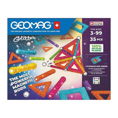 Geomag Panels GREEN line GLITTER 35 pieces