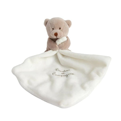 Doudou ours avec doudou, naturel 10cm