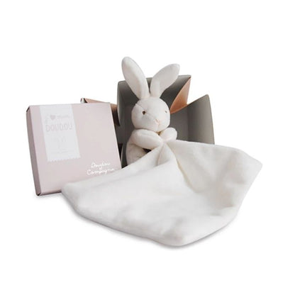 Doudou lapin avec doudou, naturel 10cm