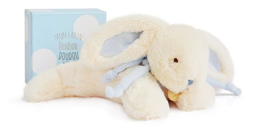 Doudou candy rabbit, blue 30cm