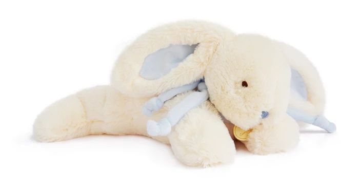 Doudou bonbon lapin, bleu 30cm