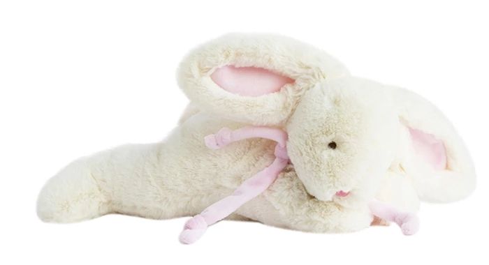 Doudou bonbon lapin, rose 30cm