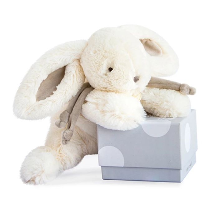 Doudou bonbon lapin, taupe 30cm