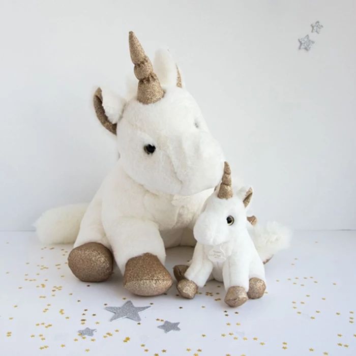 Doudou unicorn, gold 23cm