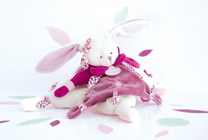 Doudou lapin cerise doudou 27cm