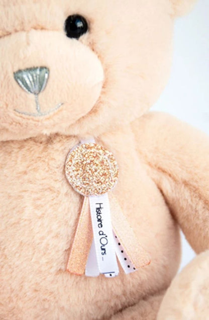 Doudou porte-bonheur ours, beige 24cm
