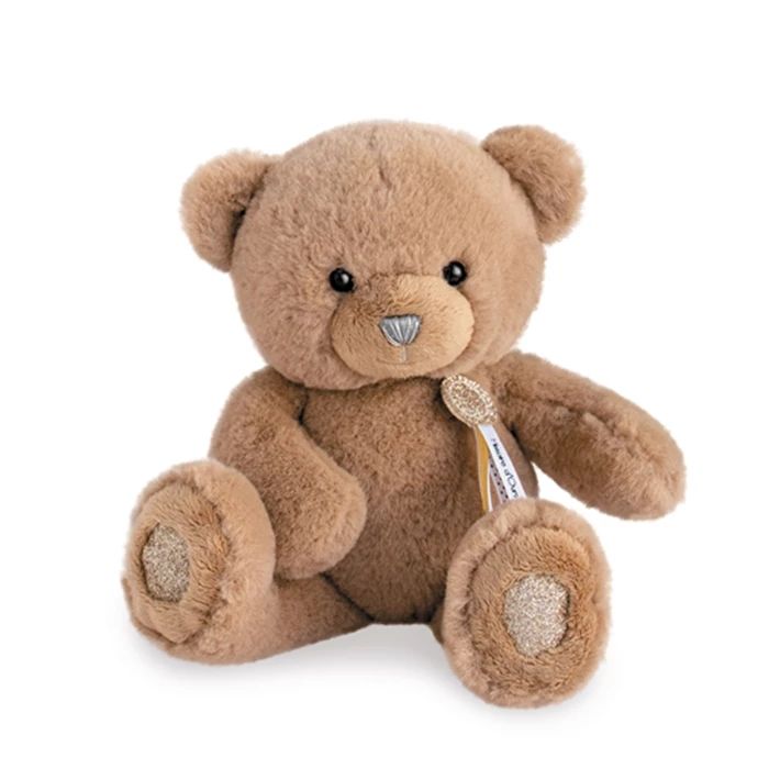 Doudou porte-bonheur ours, marron clair 24cm