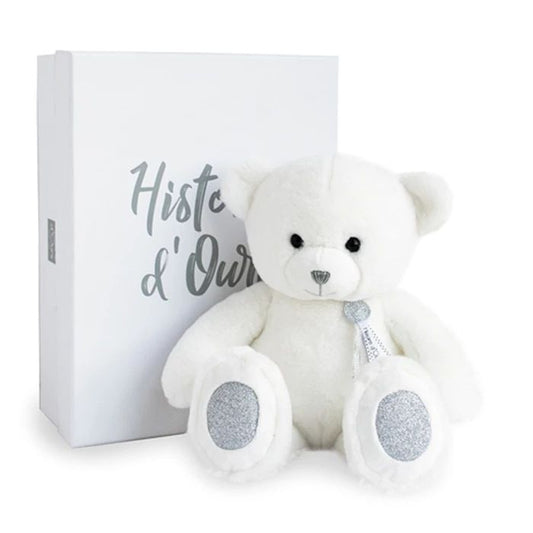 Doudou lucky charm bear, white 40cm