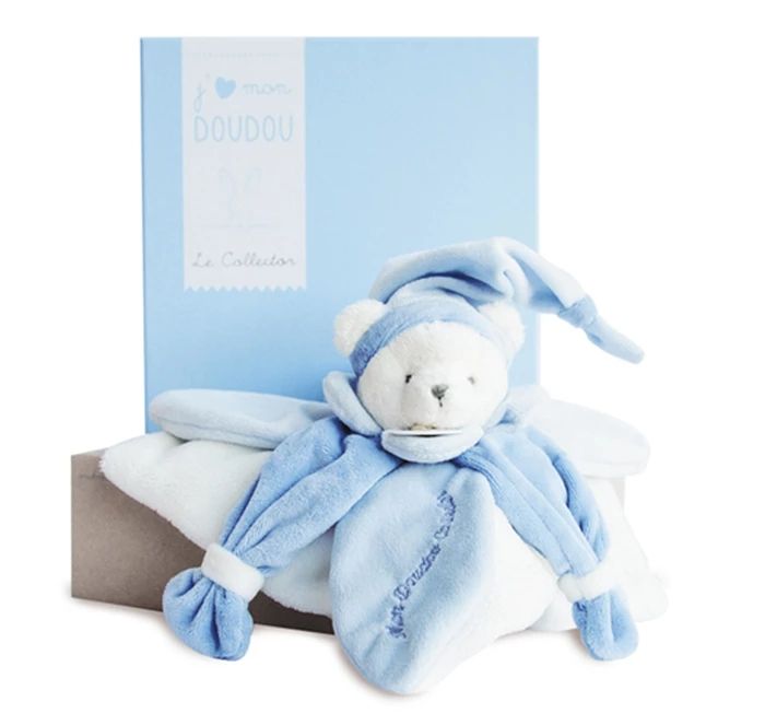 Doudou cuddle cloth bear, blue 24cm