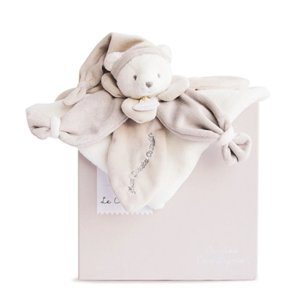 Doudou Schmusetuch Bär,braungrau 24cm