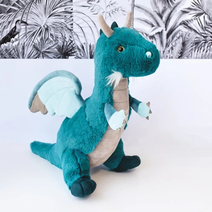 Doudou dragon, emerald colored 40cm