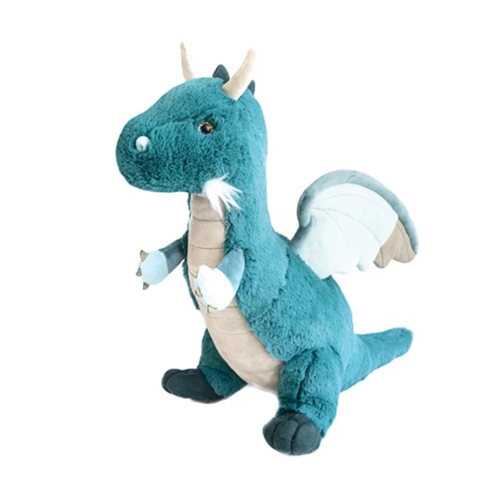 Doudou dragon, couleur émeraude 60cm