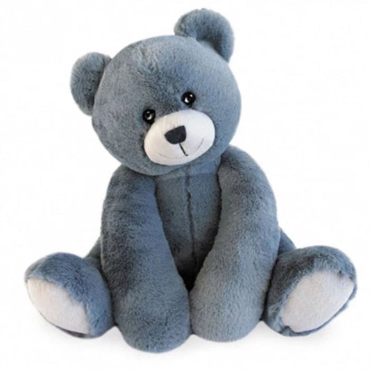 Doudou ours Oscar, bleu jean 35cm