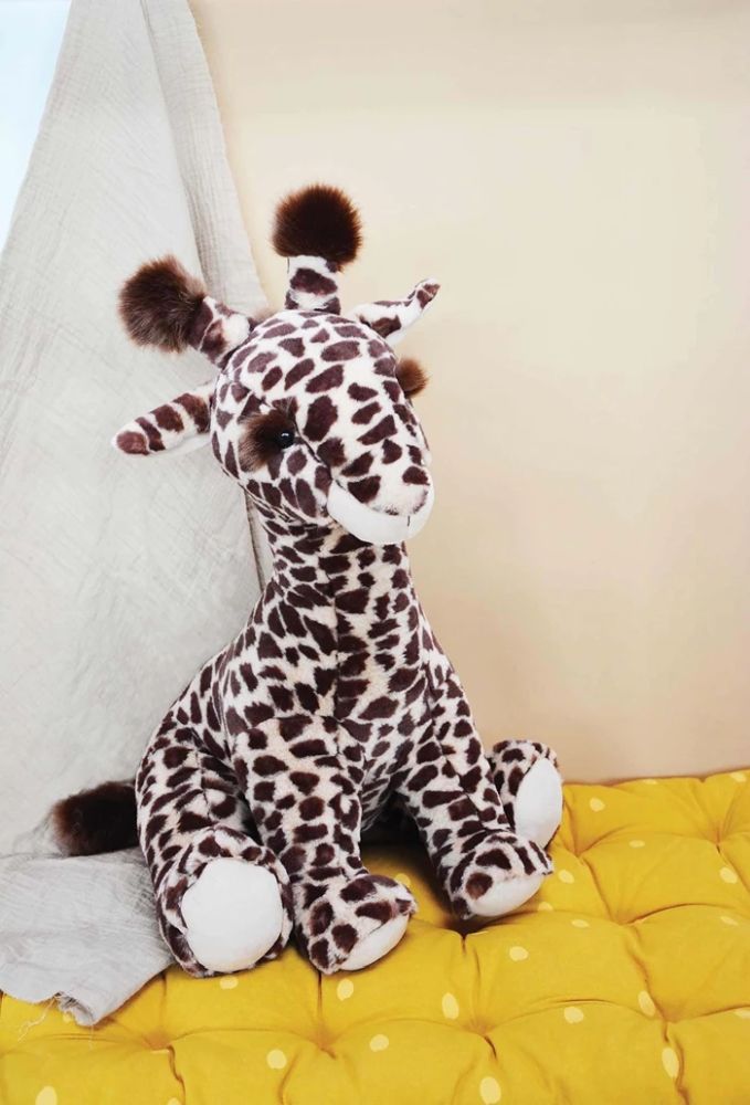 Doudou Lisi girafe, naturel 50cm